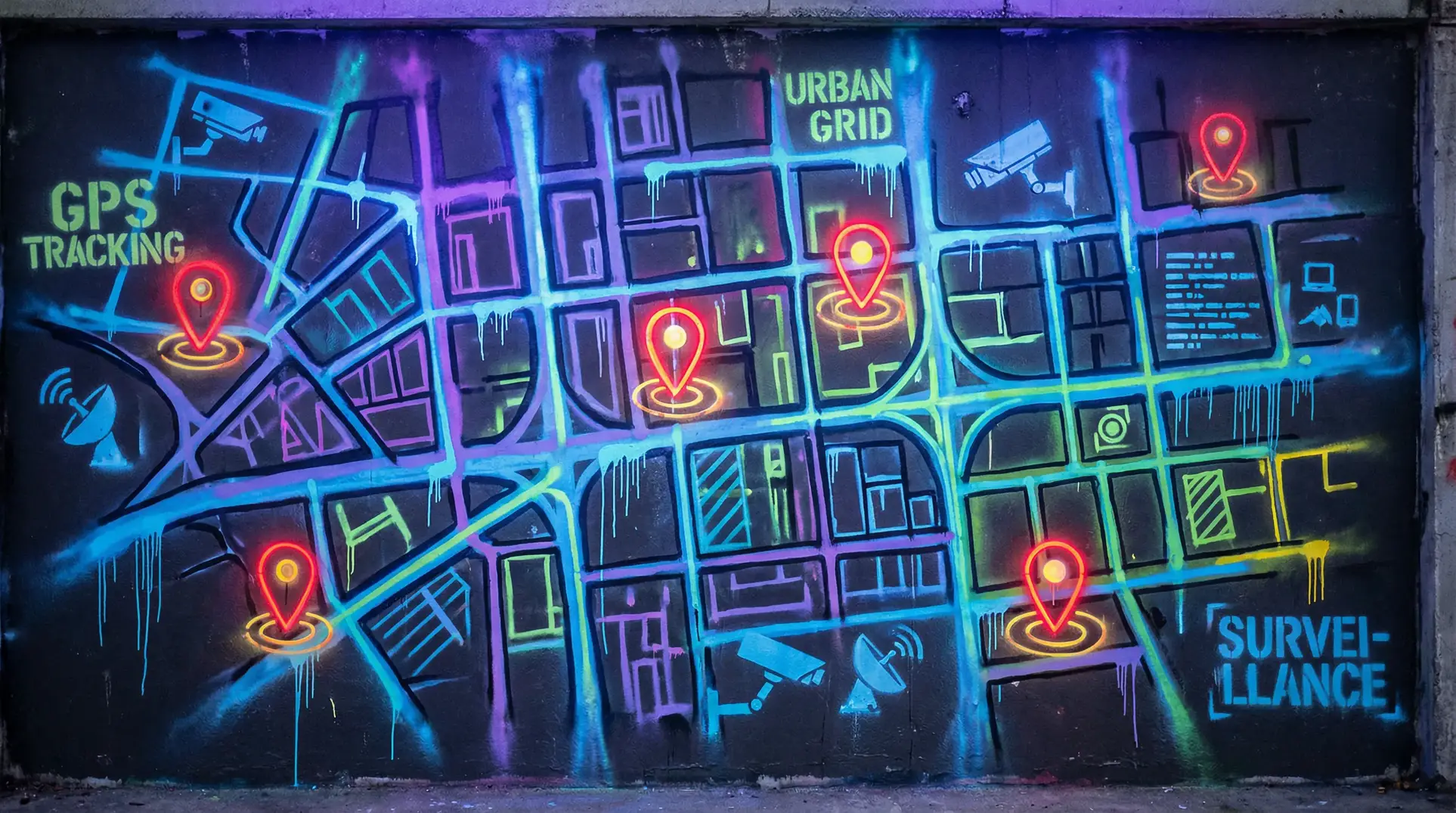 神墓游戏下载 狗仔追踪地图 - 城市涂鸦风格